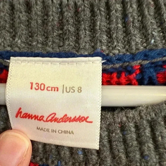 Hanna Andersson Fair Isle Sweater Dress size 8 (130 cm) - Picture 3 of 8